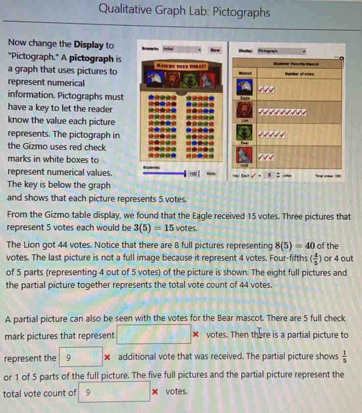 Qualitative Graph Lab: Pictographs Now change the Display to Now ...