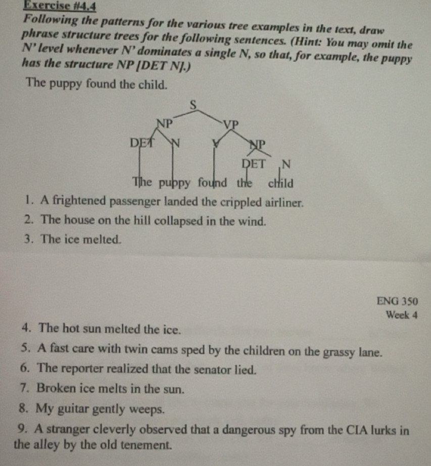 Solved: Exercise #4.4 Following the patterns for the various tree ...