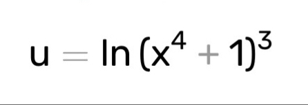 u=ln (x^4+1)^3