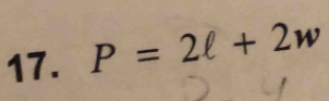 P=2ell +2w