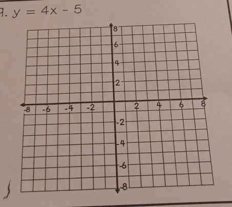 y=4x-5