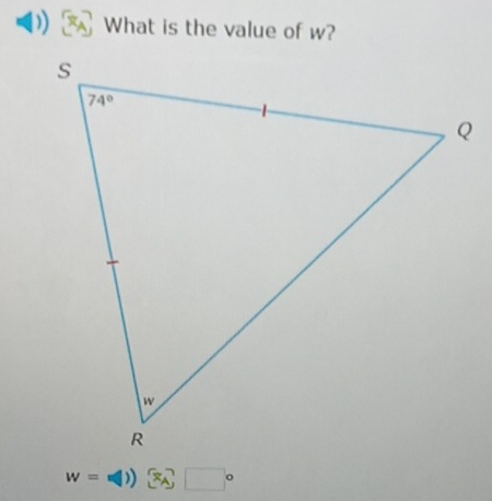 ) What is the value of w?
w= =(1) x_A □°