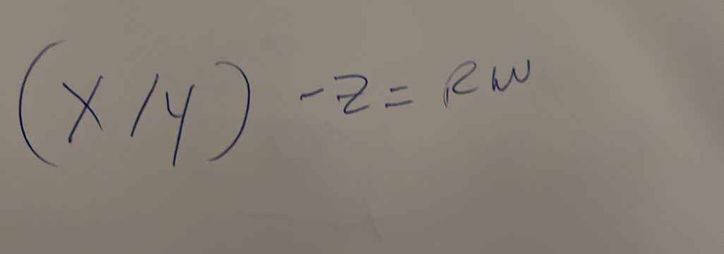 (x/y)-z=2w