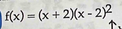 f(x)=(x+2)(x-2)^2