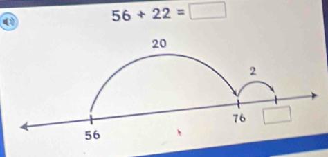 56+22=□