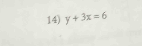 y+3x=6