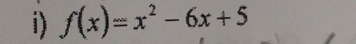 f(x)=x^2-6x+5