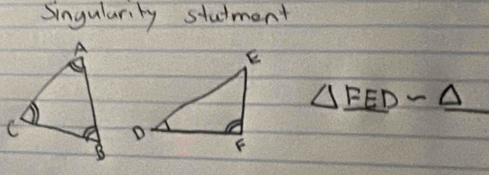 Singularity studment
△ _ FED-_ △ 