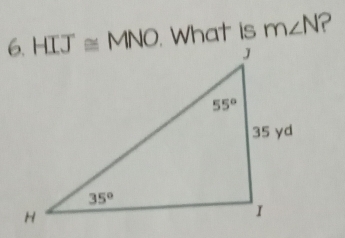 What is m∠ N ?