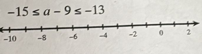 -15≤ a-9≤ -13