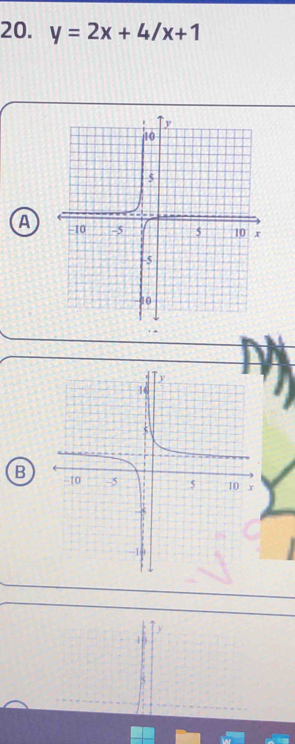 y=2x+4/x+1
A 
B
y
10