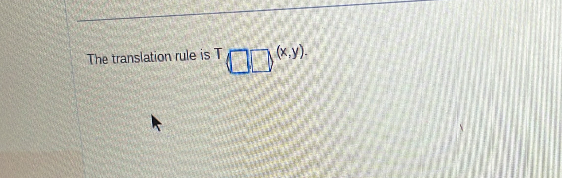 The translation rule is T(□ ,□ )^(x,y).