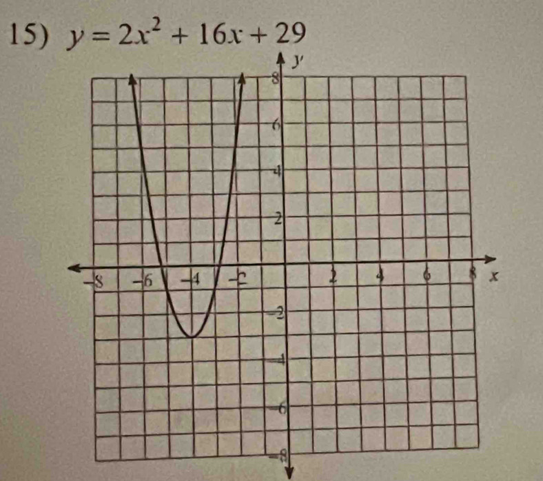 y=2x^2+16x+29