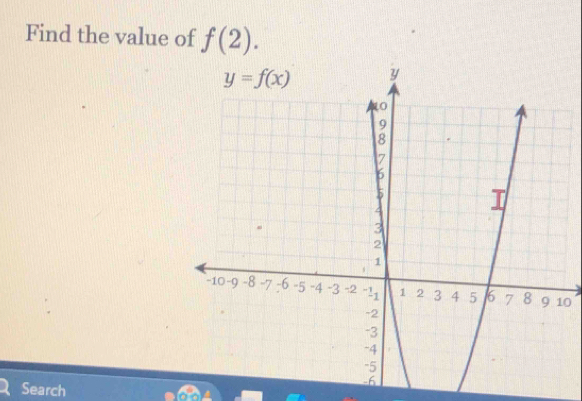 Find the value of f(2).
0
Search