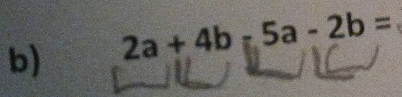 2a+4b=5a-2b=