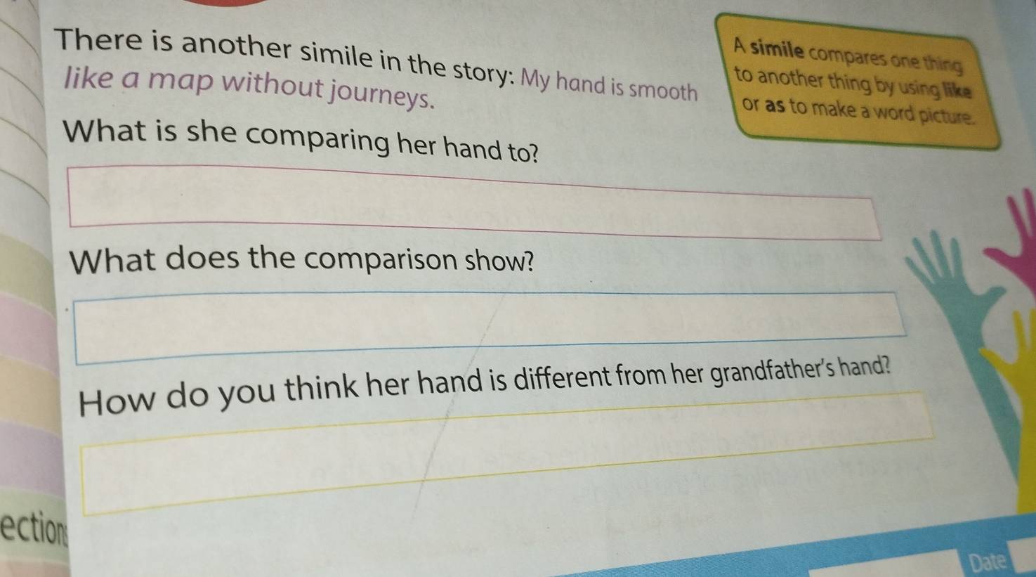 Solved: A simile compares one thing There is another simile in the ...
