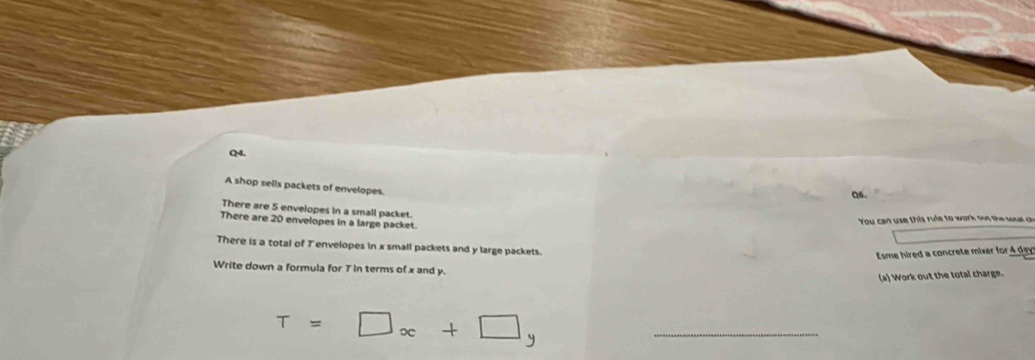 Solved: Q4, A shop sells packets of envelopes. Q6. There are 5 ...
