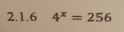 4^x=256