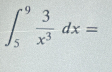 ∈t _5^(9frac 3)x^3dx=