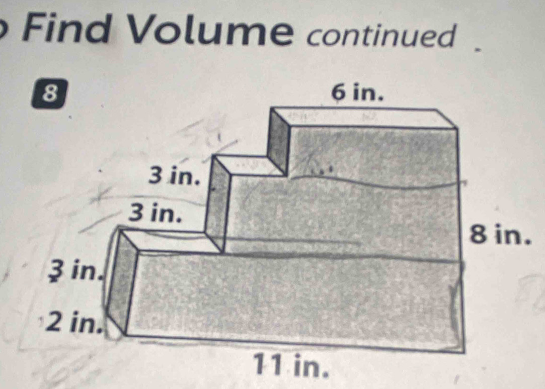 Find Volume continued