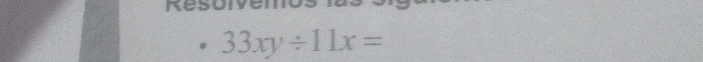 resoI
33xy/ 11x=