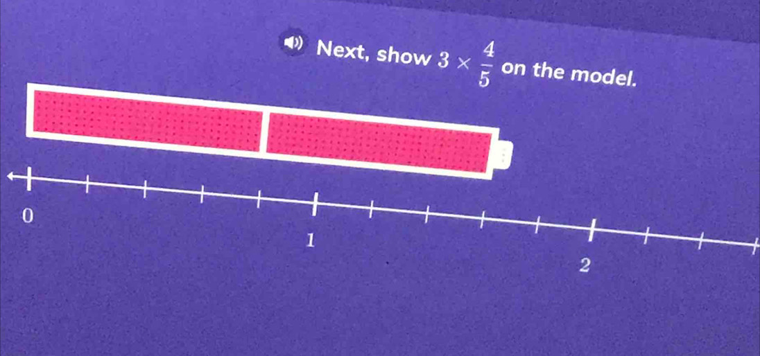 Next, show 3*  4/5  on the model.