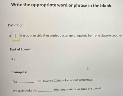 Giải quyết:Write the appropriate word or phrase in the blank ...