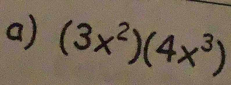 (3x^2)(4x^3)