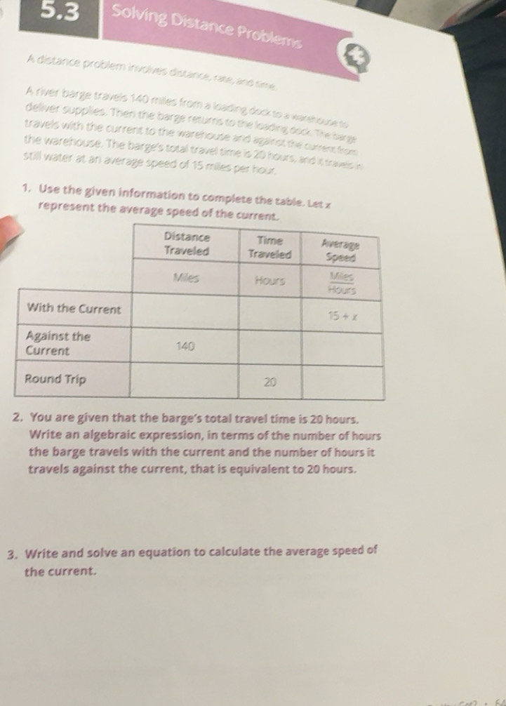 Solved: 5.3 Solving Distance Problems A distance problem involves ...