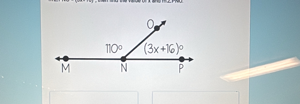 varue m∠ PNO.