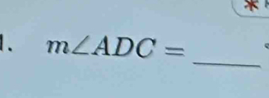 m∠ ADC=
_