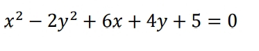 x^2-2y^2+6x+4y+5=0