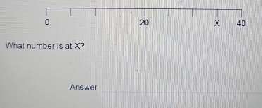 What number is at X? 
_ 
Answer