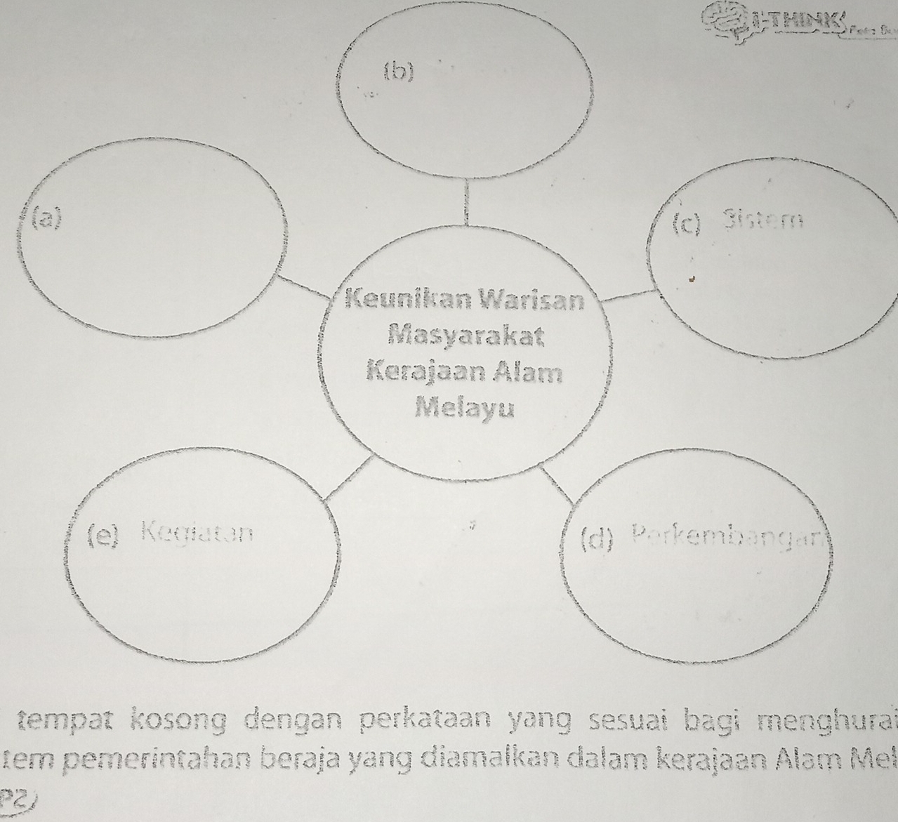 ( 
tempat kosong dengan perkataan yang sesuai bagi menghural 
tem pemerintahan beraja yang diamalkan dalam kerajaan Alam Mel
P2