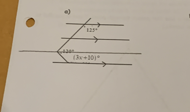 125°
120°
(3x+10)^circ 