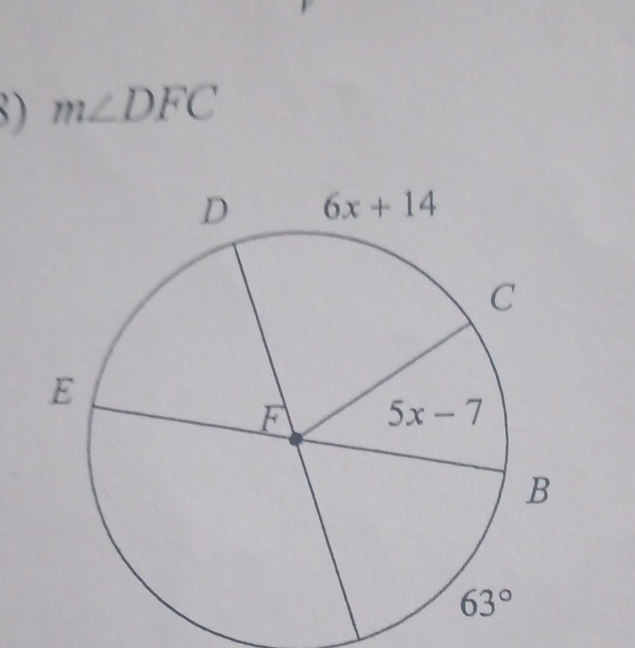 m∠ DFC