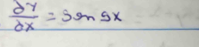  dy/dx =sin 9x