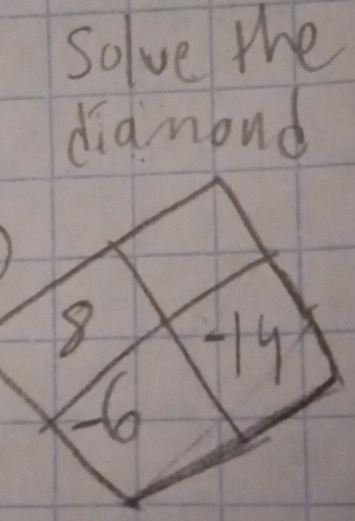 Solve the 
dianoud