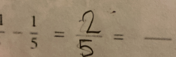 frac 1- 1/5 =
|) _