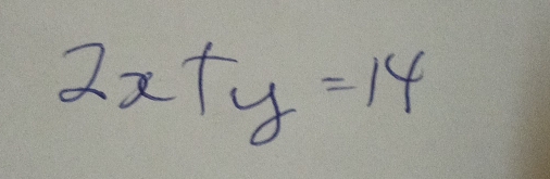 2x+y=14