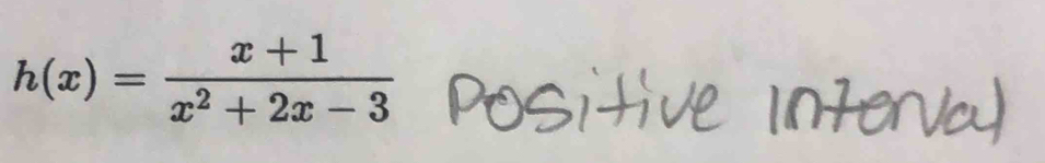 h(x)= (x+1)/x^2+2x-3 