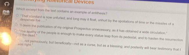 Solved: ying Rnetorical Devices Which excerpt from the text contains an ...