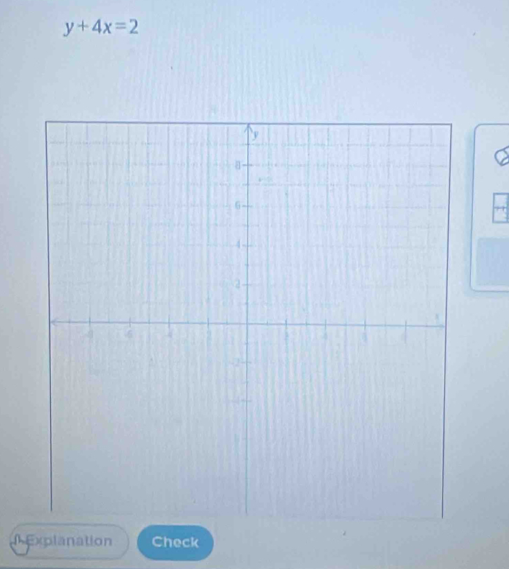 y+4x=2
Explanation Check