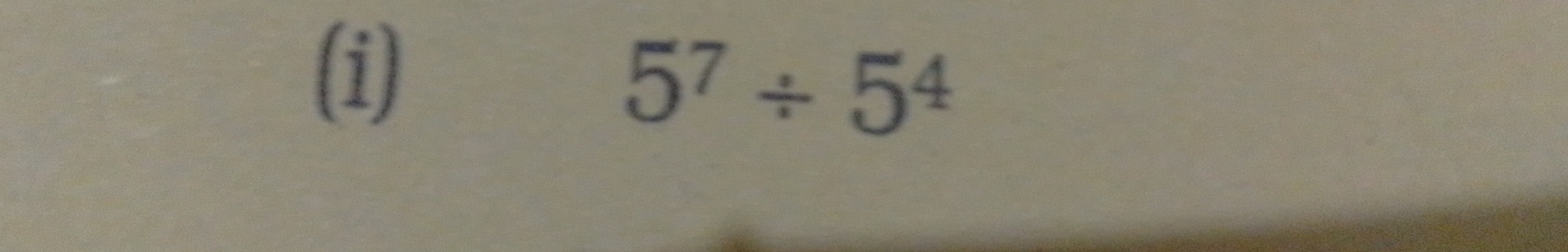 5^7/ 5^4