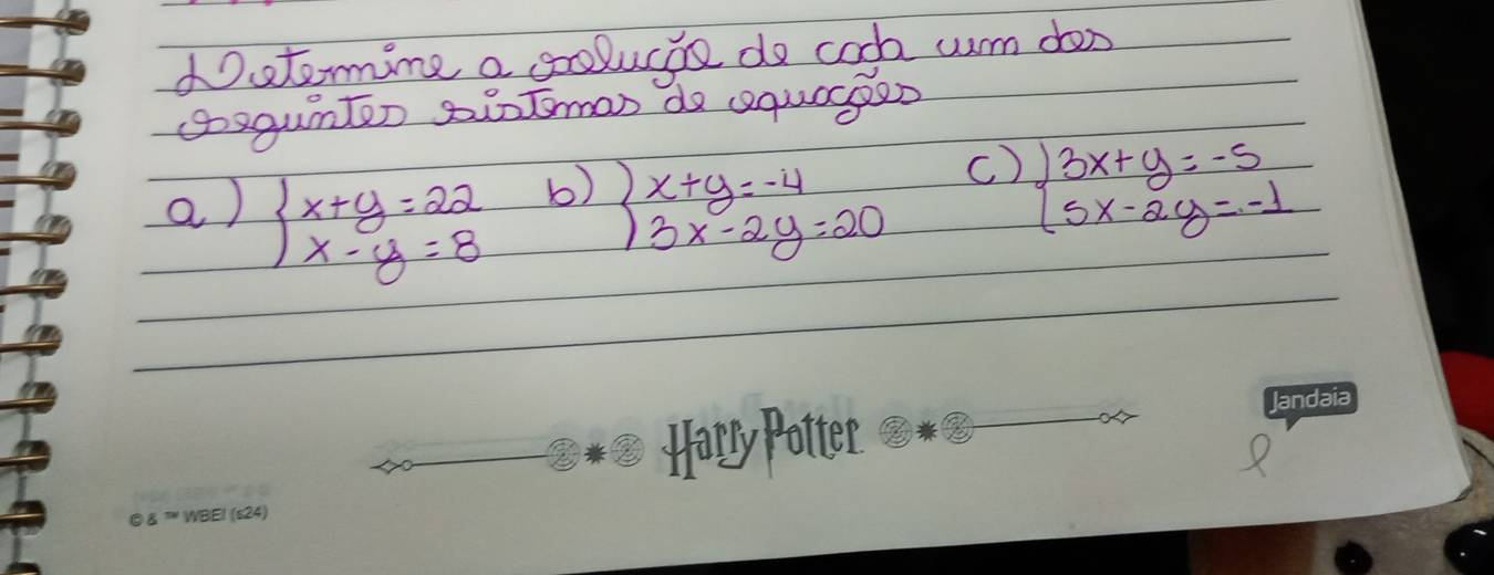 ③ Harly Potter Jandaia
odot 8=WBEI(s24)