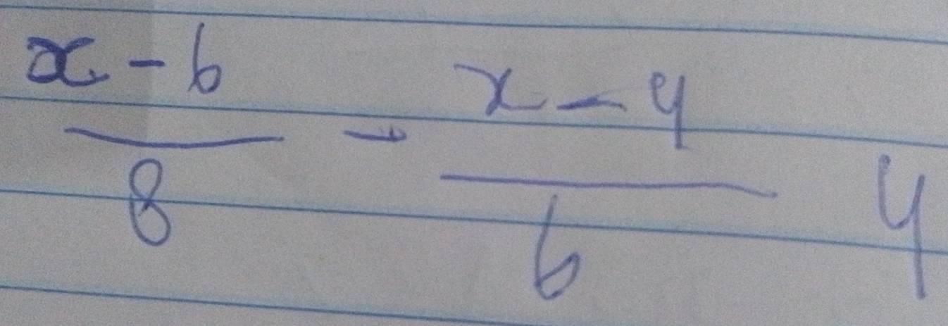  (x-6)/-8 = (x-4)/6 y