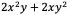 2x^2y+2xy^2