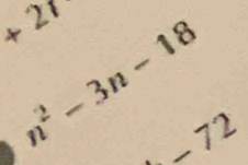 +2N
n^2-3n-18
=72