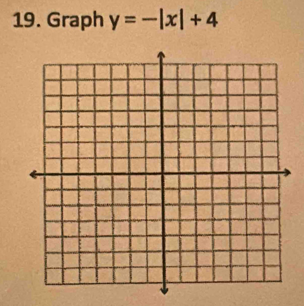 Graph y=-|x|+4