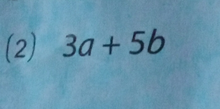 (2) 3a+5b